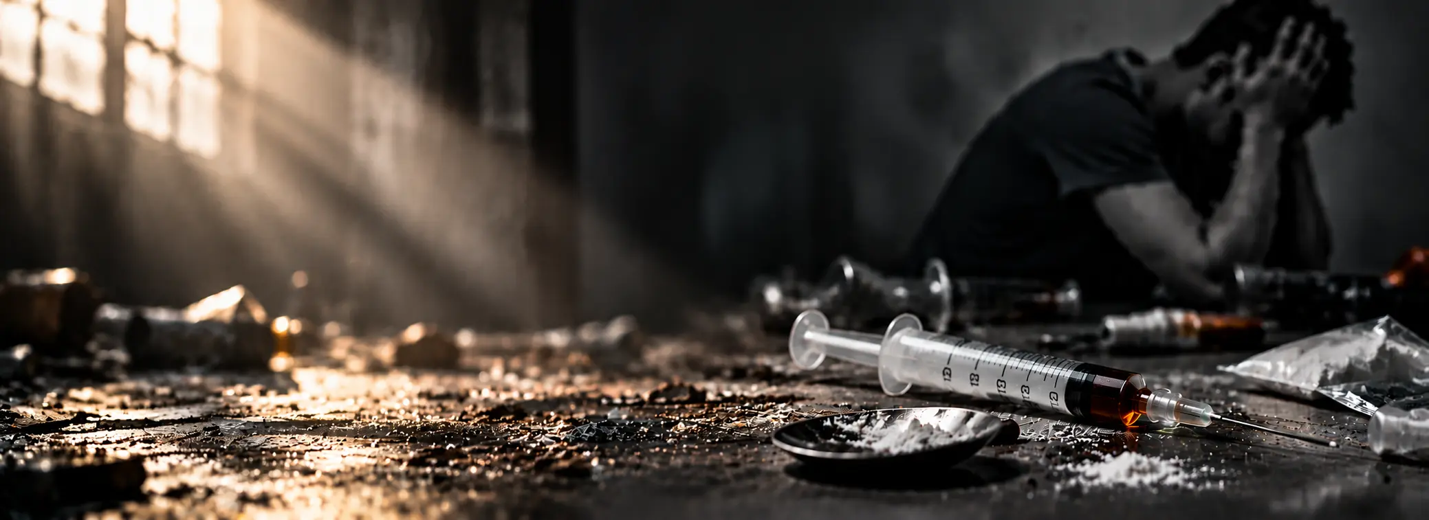 Cinematic Syringes in a Gloomy Room